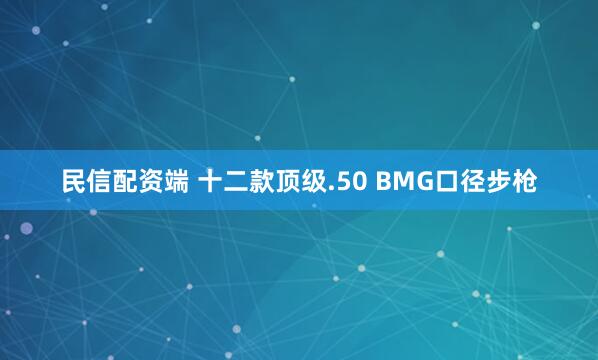 民信配资端 十二款顶级.50 BMG口径步枪