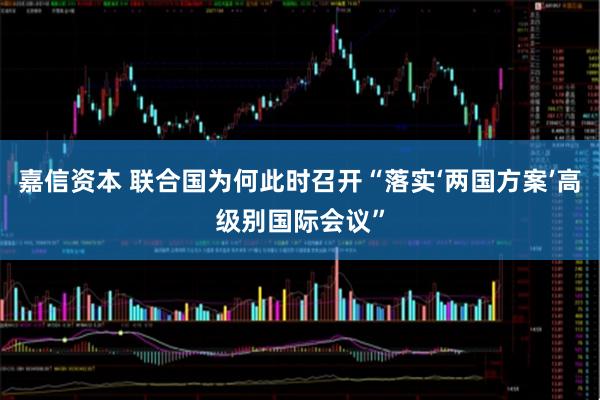 嘉信资本 联合国为何此时召开“落实‘两国方案’高级别国际会议”