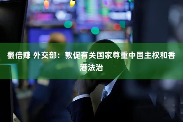 翻倍赚 外交部：敦促有关国家尊重中国主权和香港法治